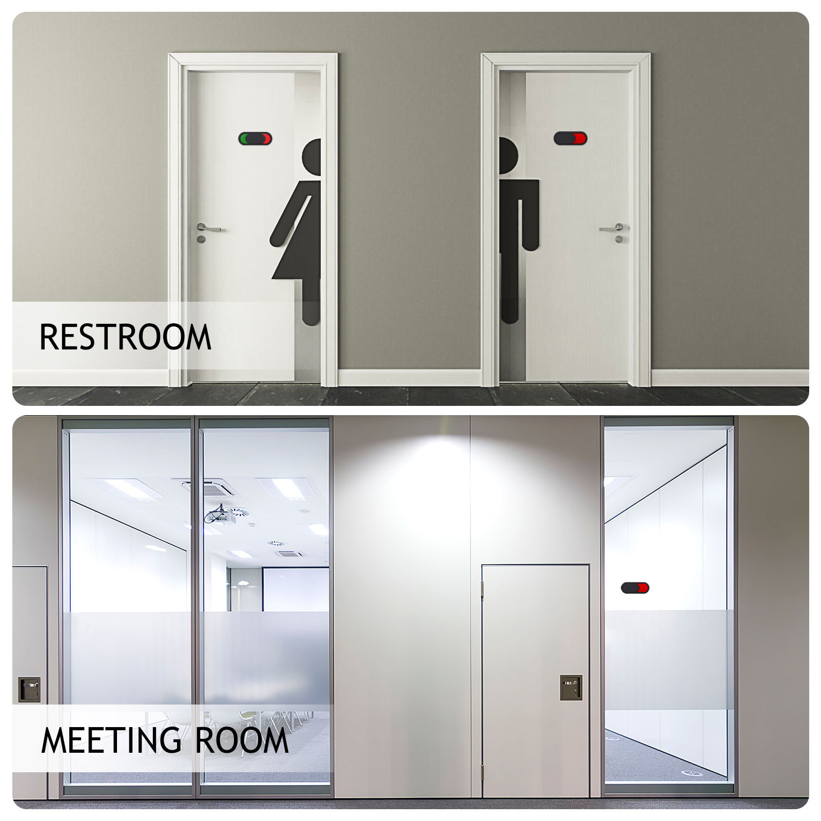 Home Office Vacantes - Placa de Porta para Indicar Privacidade