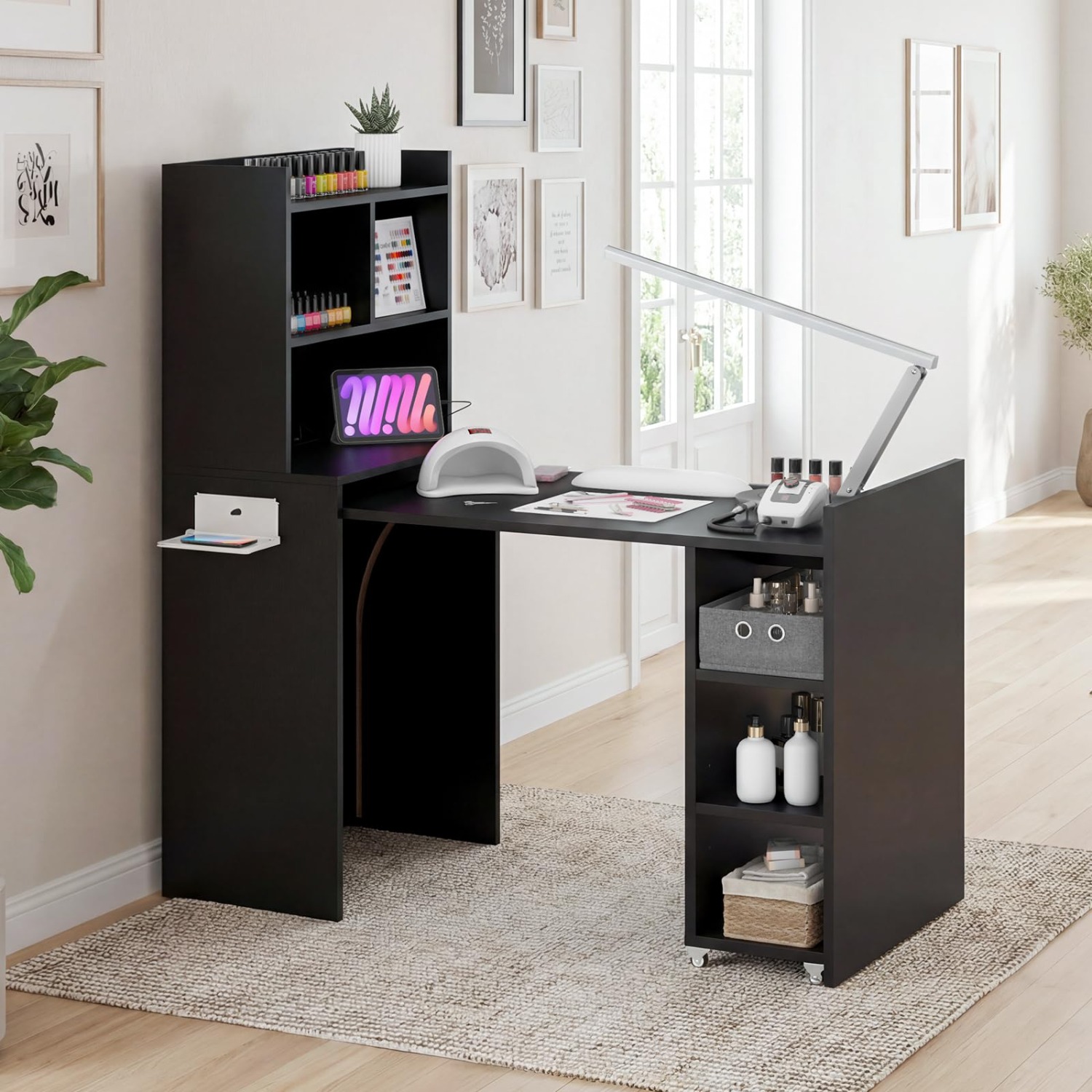 Desk Charging Station - Mesa de Manicure Dobrável, Estação de