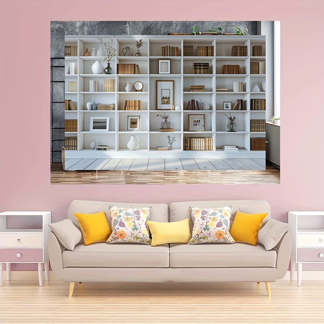 1pc branco estante fundo estan - Home Office Zoom Background Free avaliação e preço