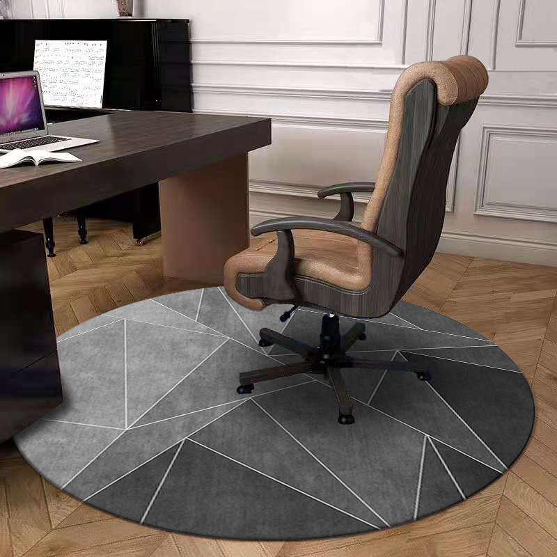 Tapete Redondo Geométrico Cinz - Home Office Rug avaliação e preço
