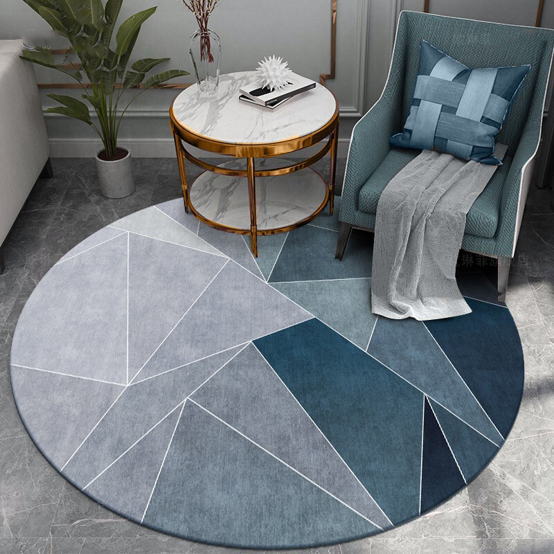 Tapete Redondo Geométrico Cinz - Home Office Rug avaliação e preço