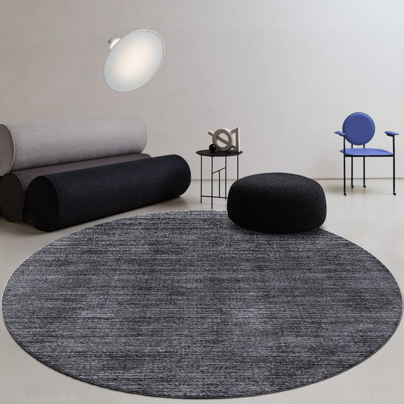 Tapete Redondo Geométrico Cinz - Home Office Rug avaliação e preço