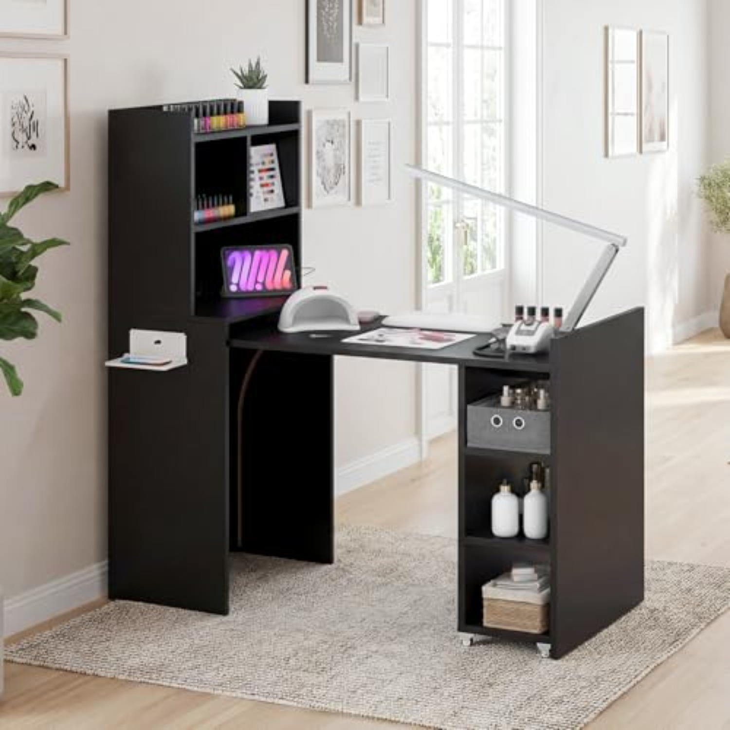 Mesa de Manicure Dobrável, Est - Desk Charging Station avaliação e preço