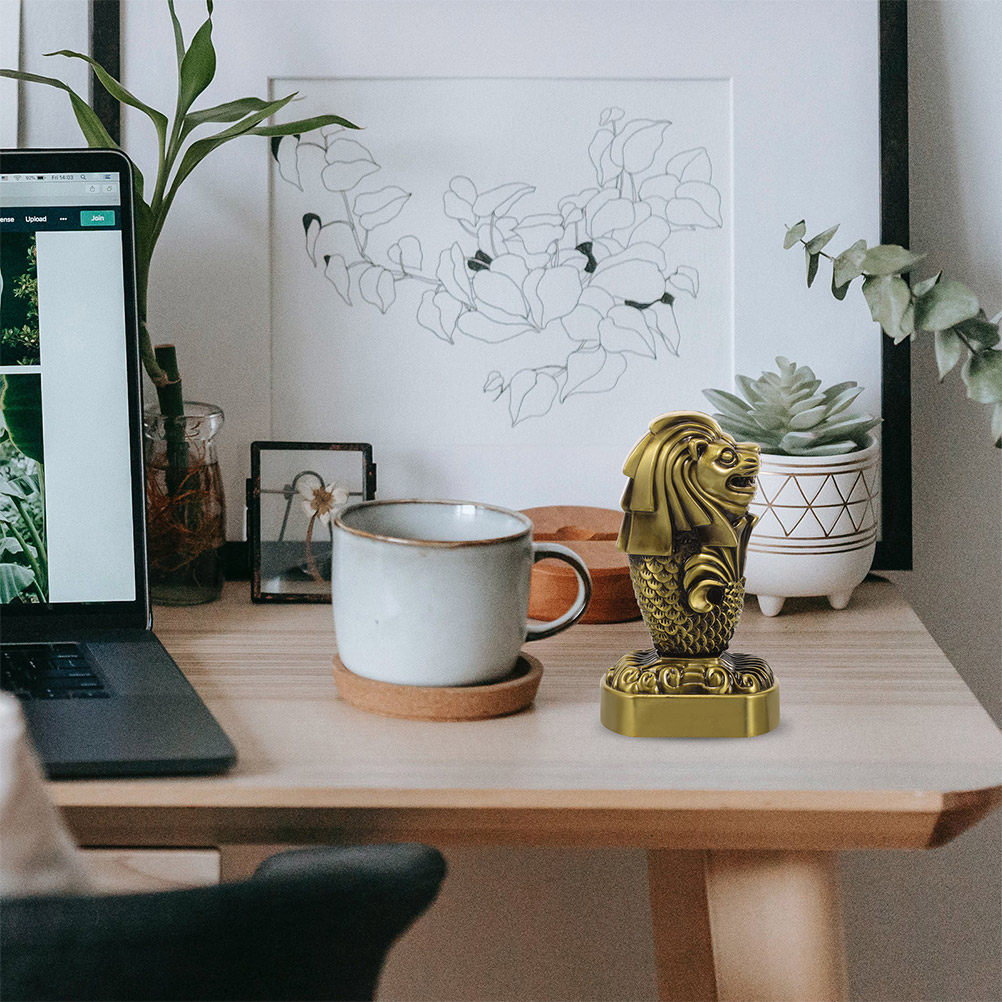 2 peças de escultura de metal  - Home Office Singapore avaliação e preço