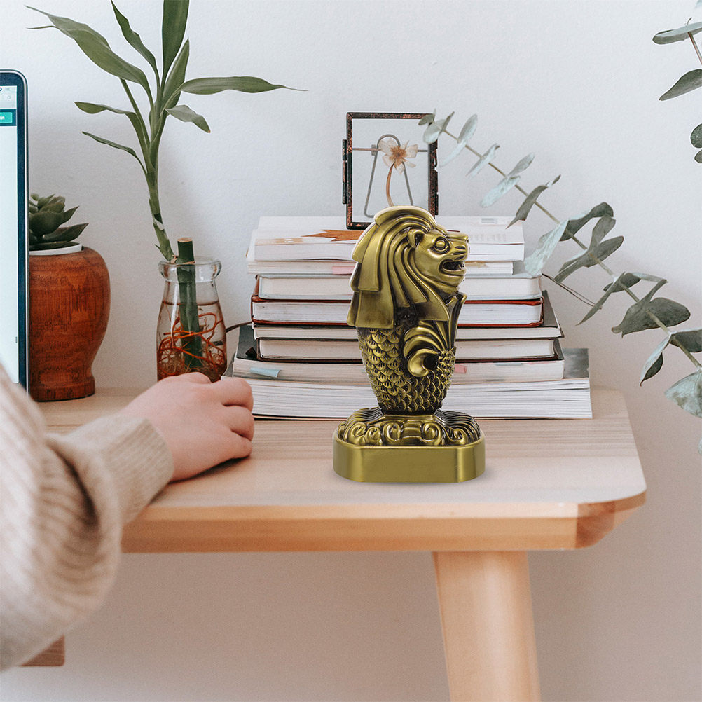 2 peças de escultura de metal  - Home Office Singapore avaliação e preço