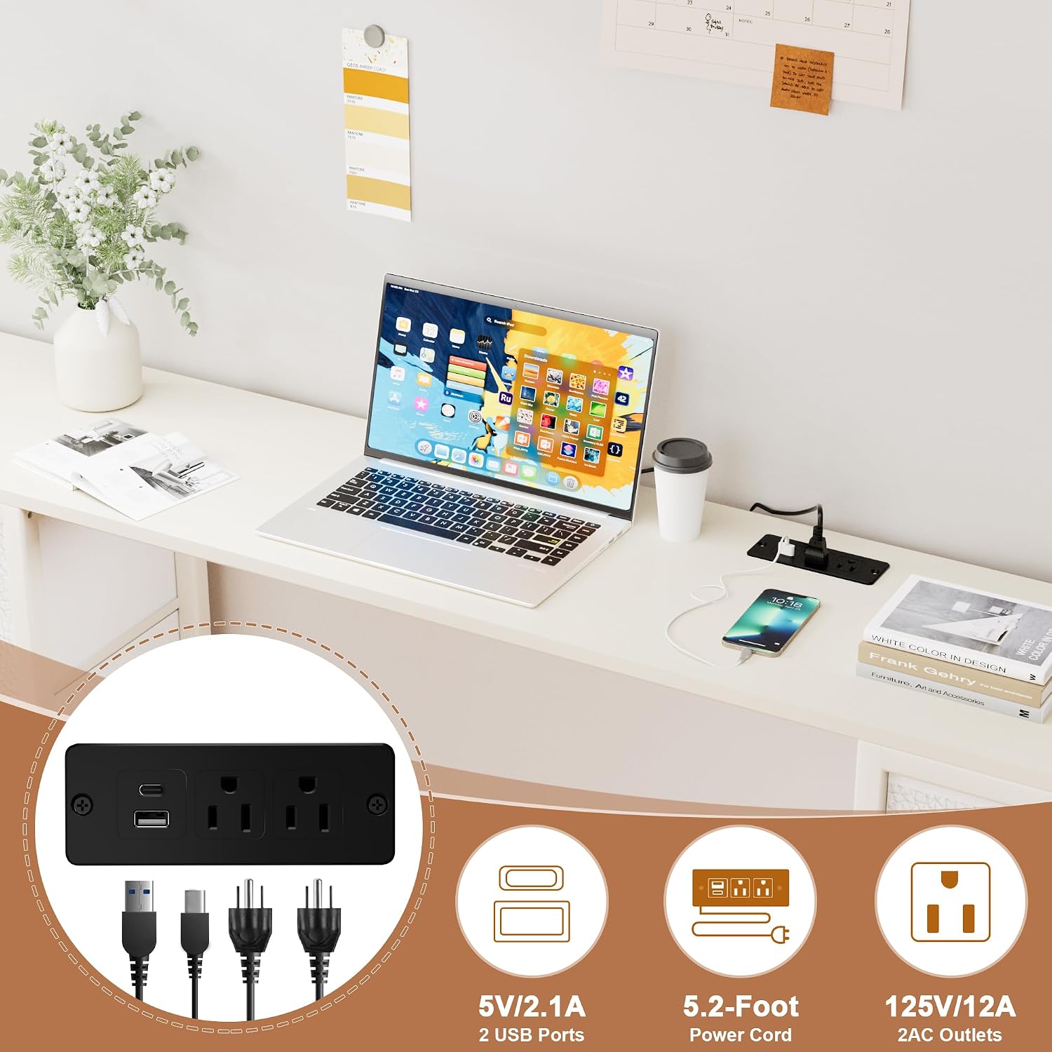 com Estação de Carregamento, L - Desk Charging Station avaliação e preço