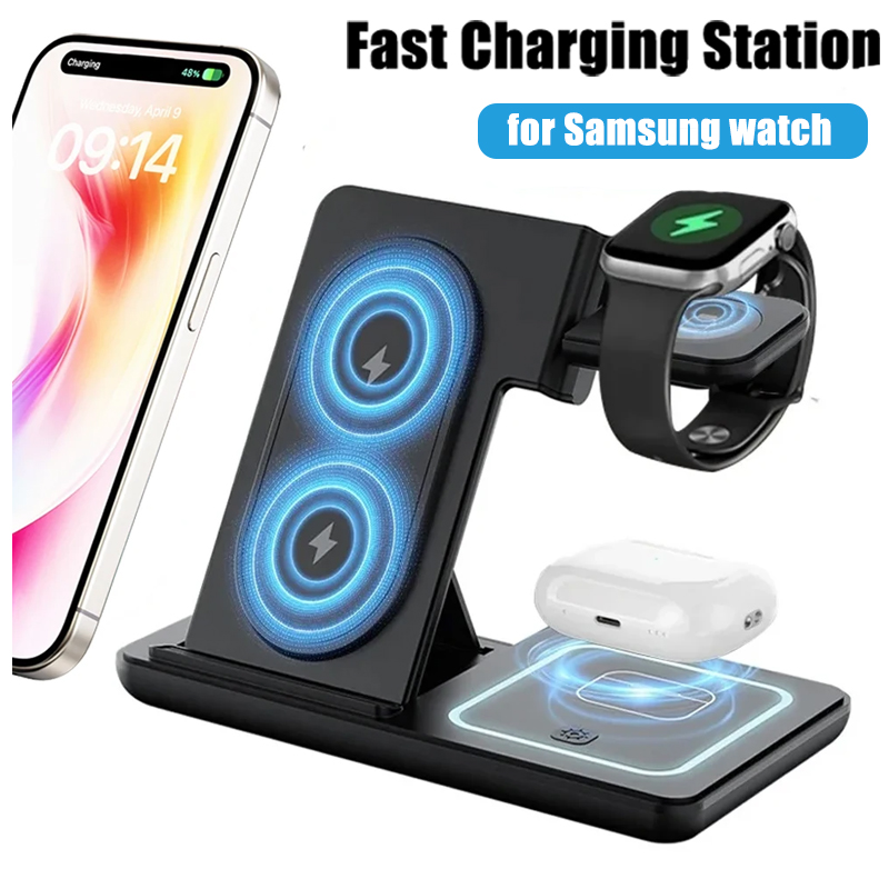 3 em 1 dobrável carregador sem - Desk Charging Station avaliação e preço