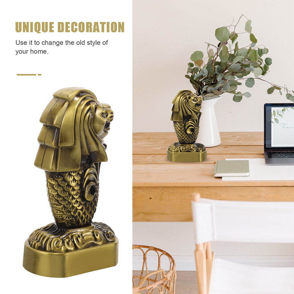 Escultura de metal Merlion de  - Home Office Singapore avaliação e preço